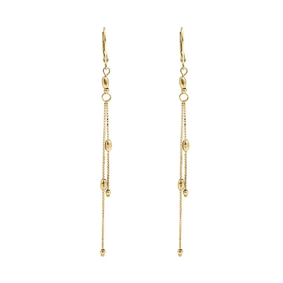 ARETES LARGOS ORO 14K