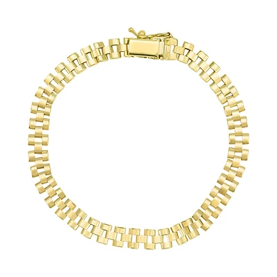 PULSERA ORO TEJIDO REAL 14K 15-5 18 CM