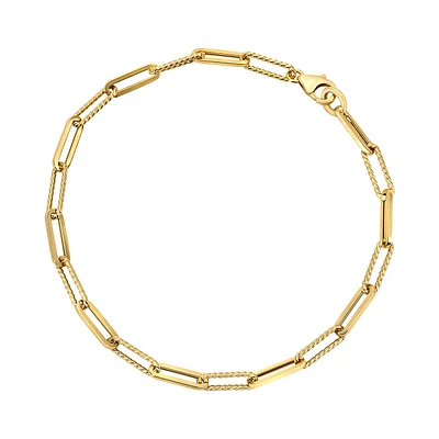 PULSERA PAPER CLIP ORO 14K