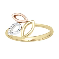 ANILLO DAMA ORO BLANCO, AMARILLO Y ROSA 14K