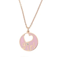 DIJE CON CADENA ORO ROSA 14K