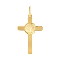 CRUZ CON SAN BENITO ORO 14K