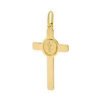 CRUZ CON SAN BENITO ORO 14K