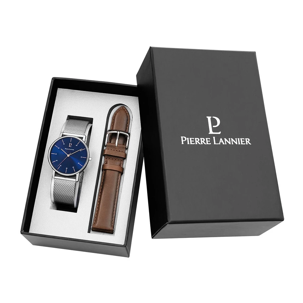 RELOJ PIERRE LANNIER BOXSET CRISTAL 394A606