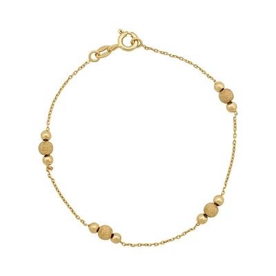 PULSERA BOLAS ORO 14K