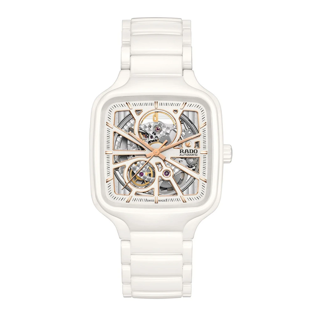 RELOJ RADO TRUE SQUARE AUTOMATIC OPEN HEART  R27073012 PARA MUJER