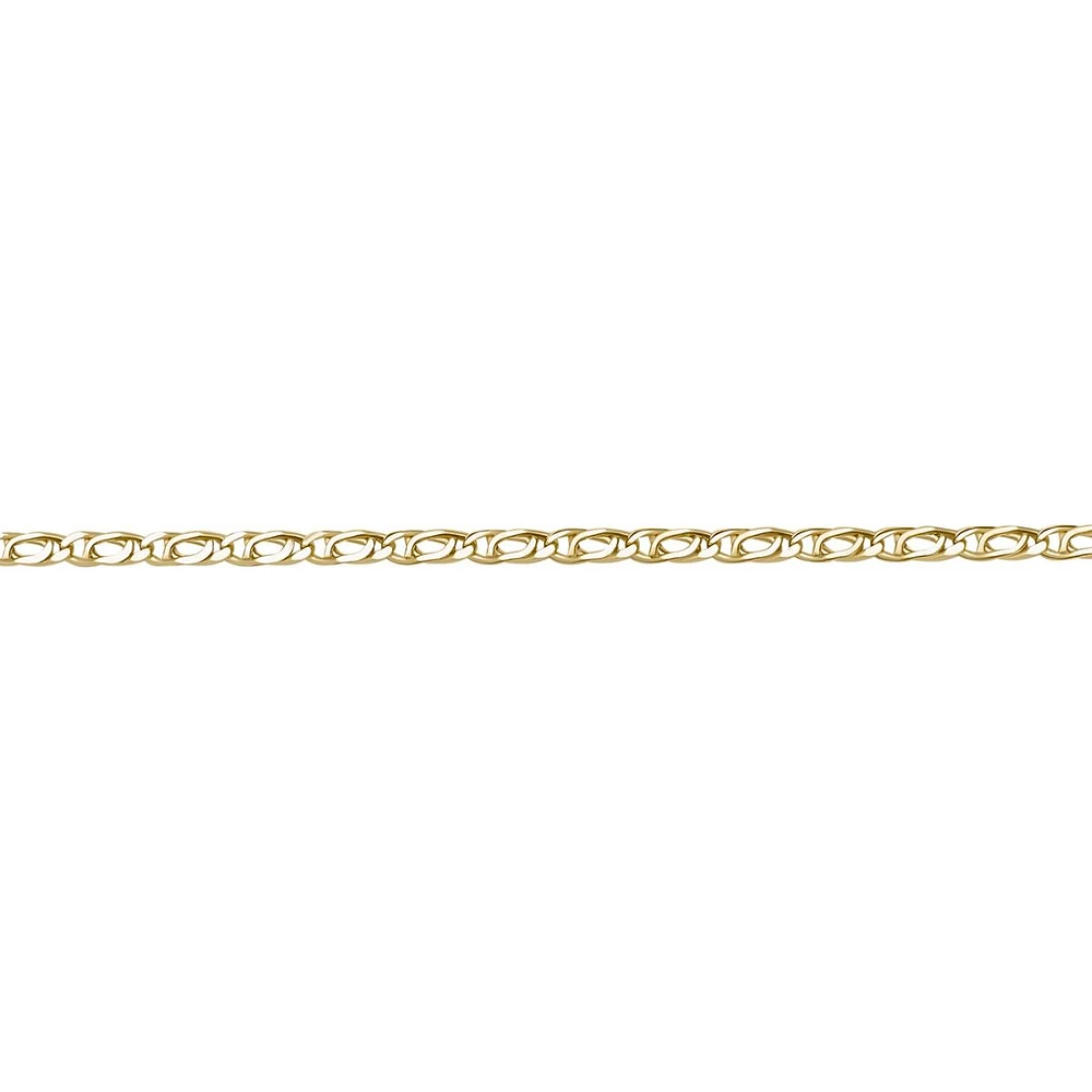 PULSERA OJO PERDIZ ORO 14K 19 CM