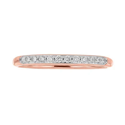 CHURUMBELA ORO ROSA 14K CON PUNTOS DE DIAMANTE