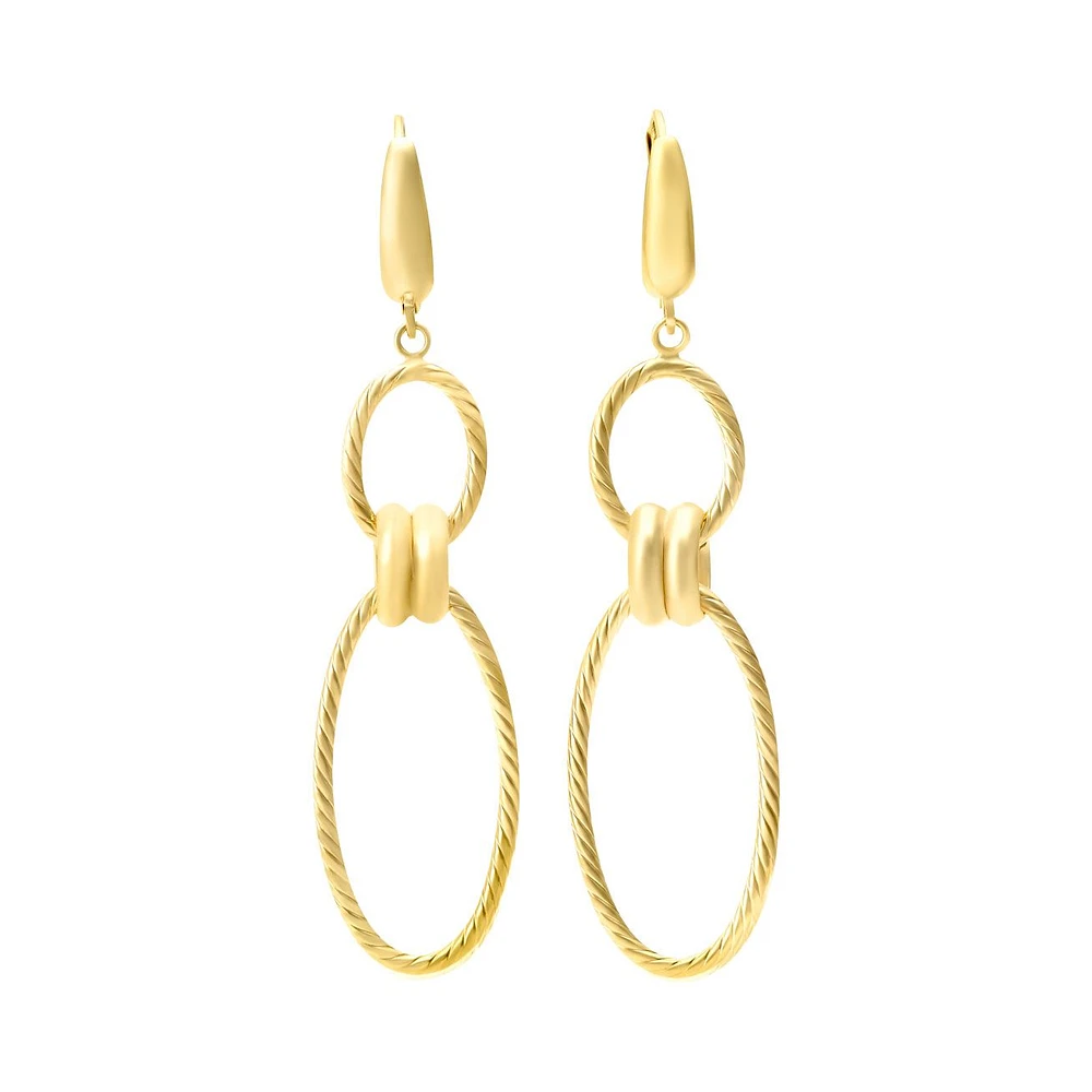 ARETES CIRCULOS ORO 14K