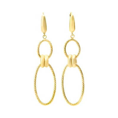 ARETES CIRCULOS ORO 14K