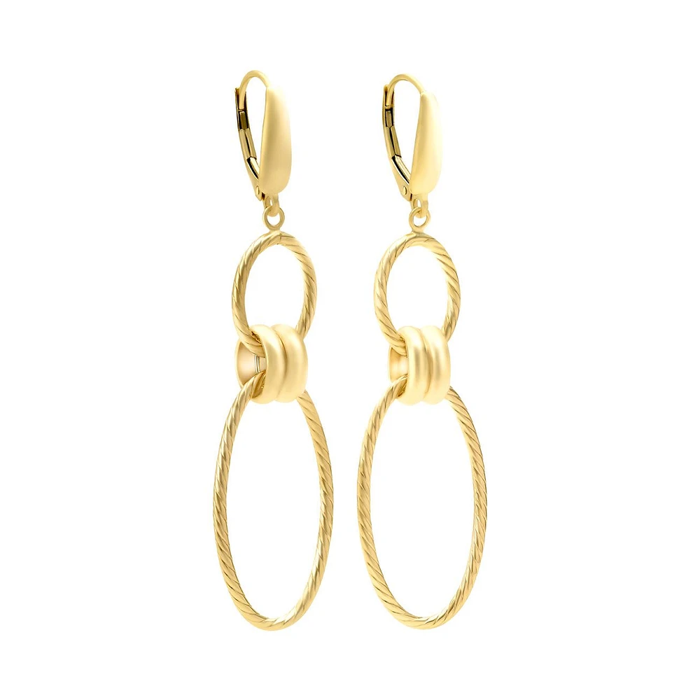 ARETES CIRCULOS ORO 14K