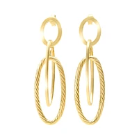 ARETES OVAL ORO 14K