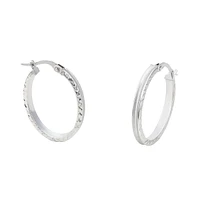 ARRACADAS OVAL ORO BLANCO 14K