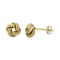 ARETES NUDO PEQUEÑO ORO 14K