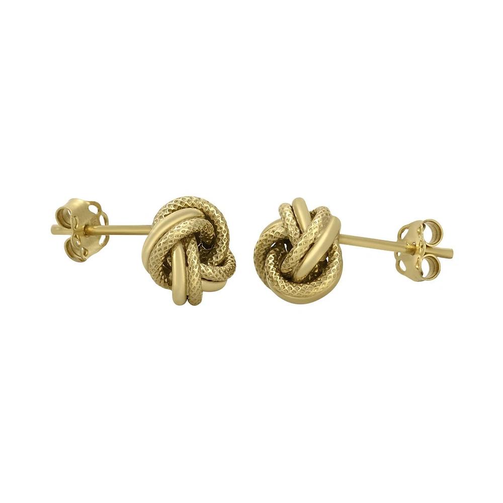 ARETES NUDO PEQUEÑO ORO 14K