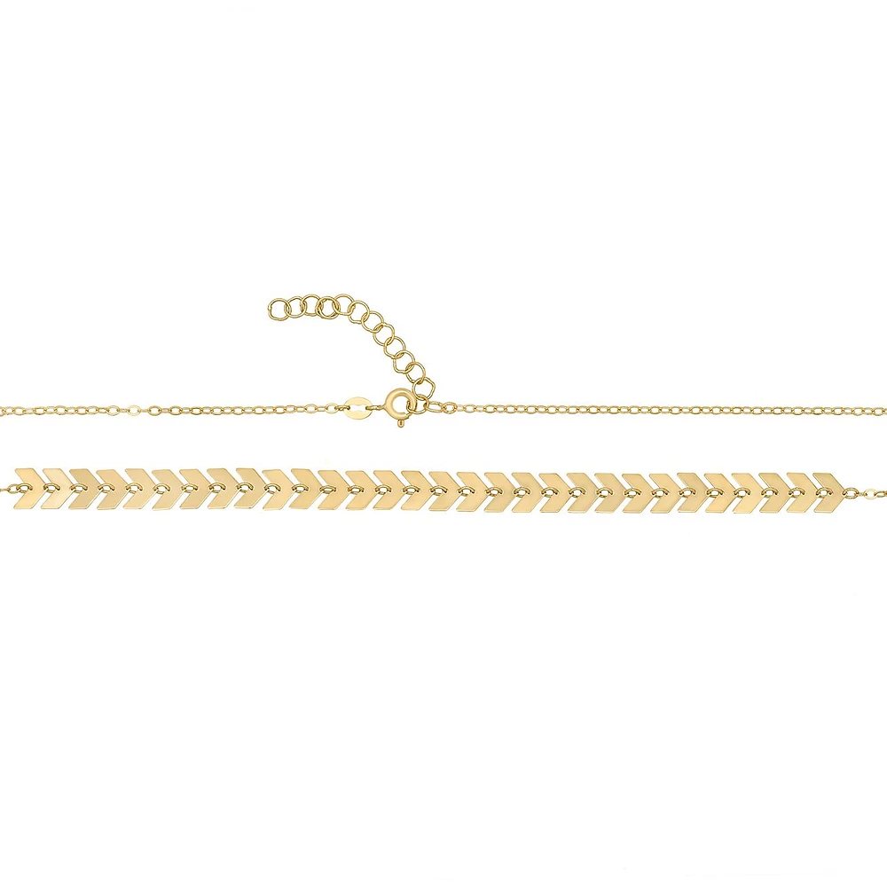 GARGANTILLA FLECHA ORO 14K