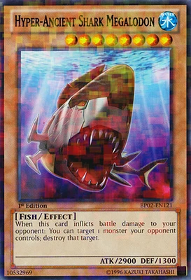 Hyper-Ancient Shark Megalodon - BP02-EN121 - Mosaic Rare - Unlimited Edition