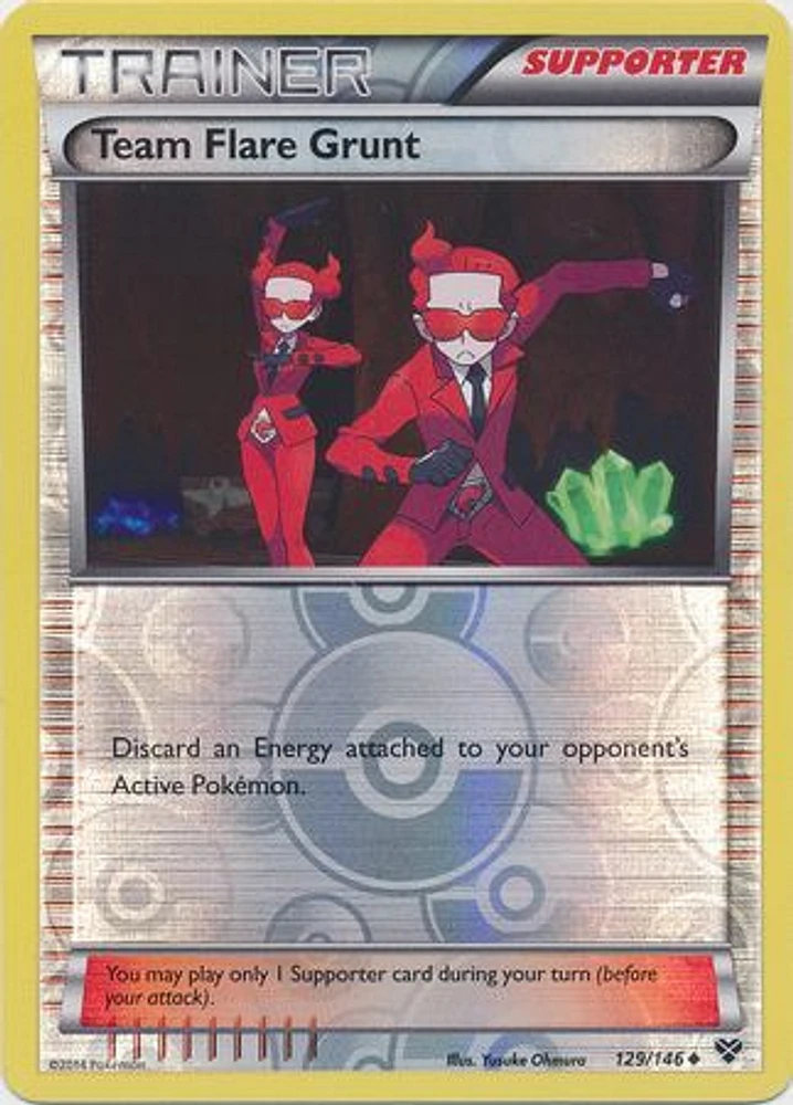 Team Flare Grunt - 129/146 - Uncommon - Reverse Holo