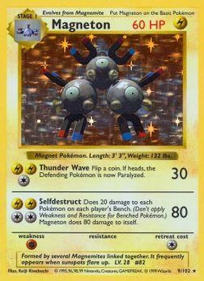 Magneton - 9/102 - Holo Rare - Shadowless Edition