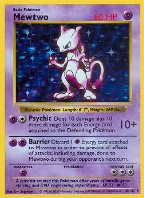 Mewtwo - 10/102 - Holo Rare - Shadowless Edition