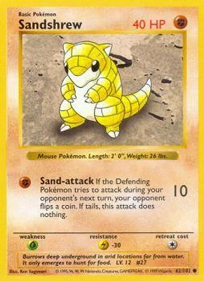 Sandshrew - 62/102 - Common - Shadowless Edition