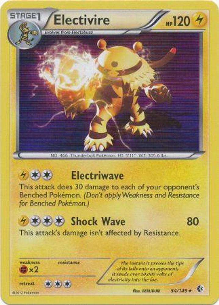 Electivire - 54/149 - Non-Holo Ice Shock Theme Deck Exclusive