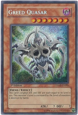 Greed Quasar - CRMS-EN098 - Secret Rare - 1st Edition