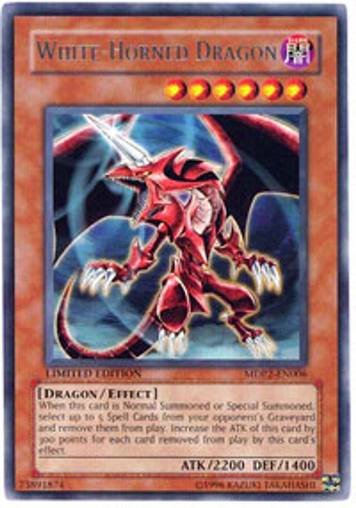 White-Horned Dragon - MDP2-EN006 - Rare - Limited Edition