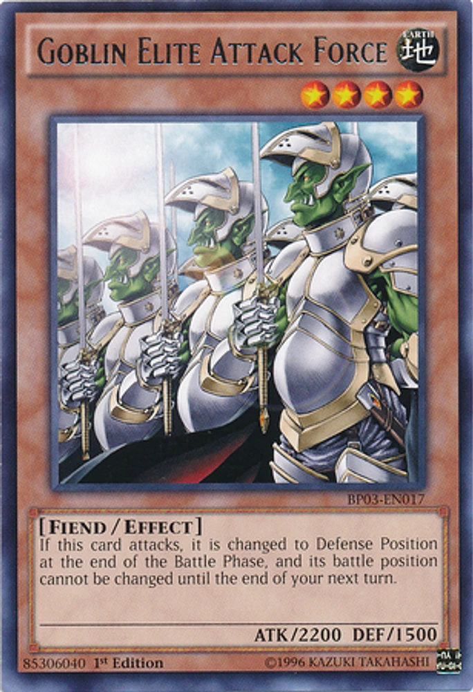 Goblin Elite Attack Force - BP03-EN017 - Rare - 1st Edition