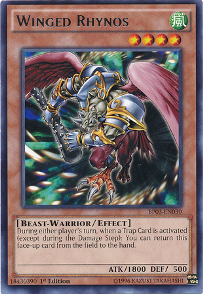 Winged Rhynos - BP03-EN030 - Rare - 1st Edition