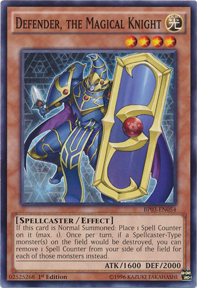 Defender, the Magical Knight - BP03-EN054 - Common - 1st Edition