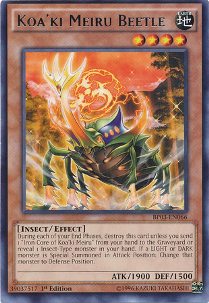 Koa'ki Meiru Beetle - BP03-EN066 - Rare - 1st Edition