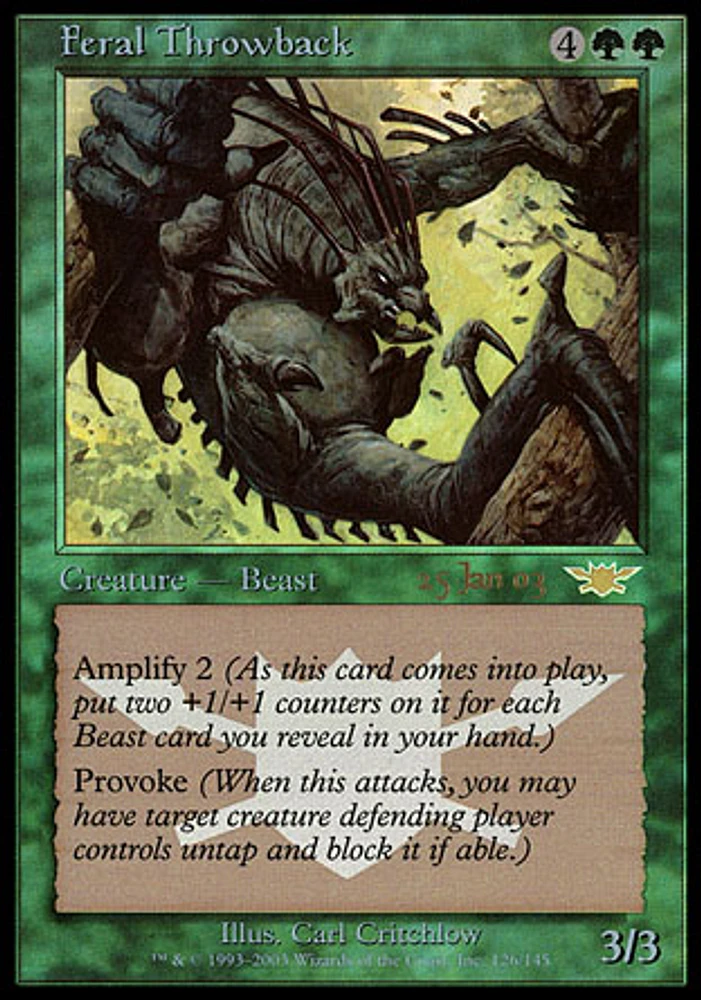 Feral Throwback - Foil - Prerelease Promo