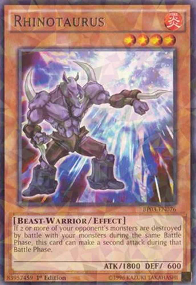 Rhinotaurus - BP03-EN076 - Shatterfoil - 1st Edition