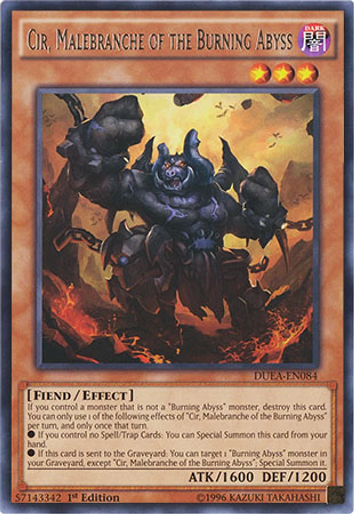 Cir, Malebranche of the Burning Abyss - DUEA-EN084 - Rare