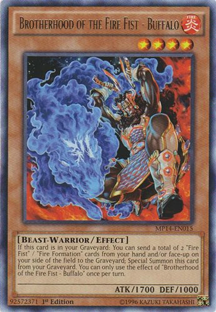 Brotherhood of the Fire Fist - Buffalo - MP14-EN015 - Rare - 1st Edition