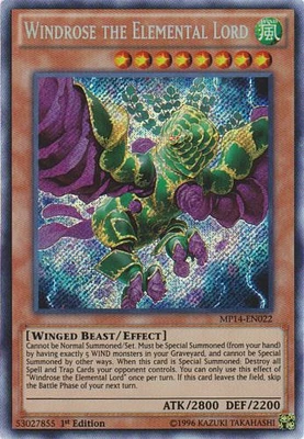 Windrose the Elemental Lord - MP14-EN022 - Secret Rare - 1st Edition