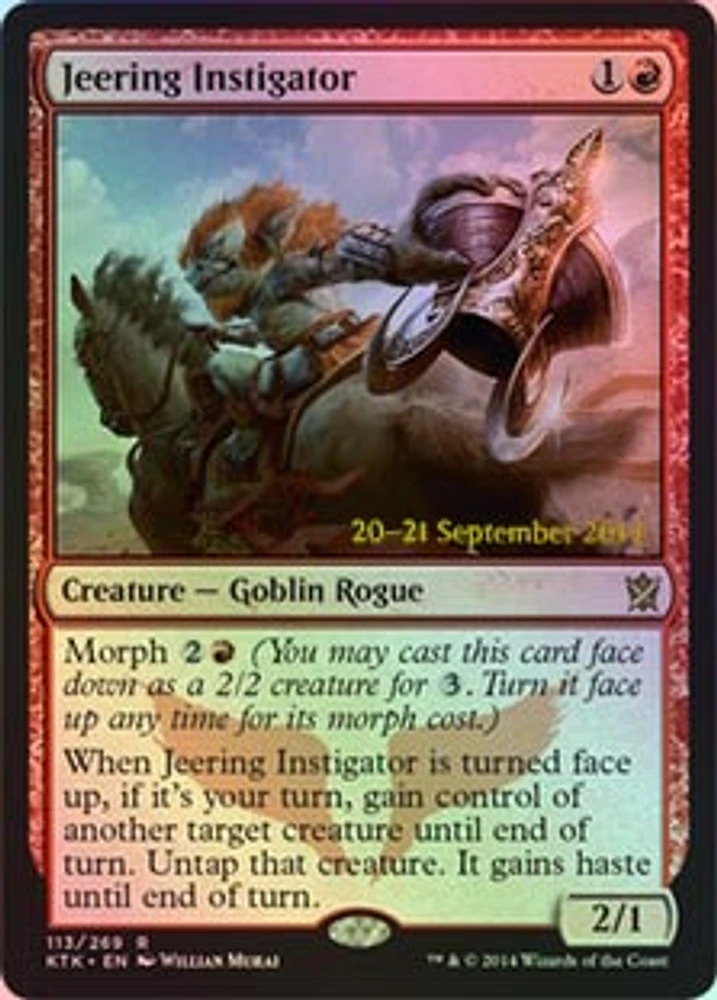 Jeering Instigator - Foil - Prerelease Promo