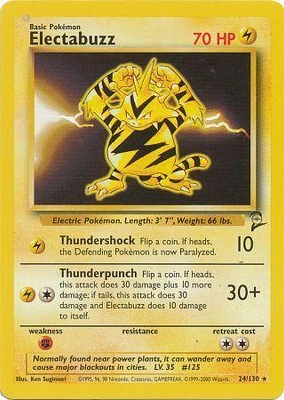 Electabuzz - 24/130 - Rare - Unlimited Edition