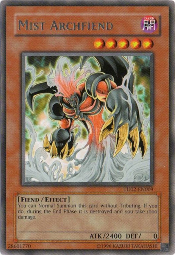 Mist Archfiend - TU02-EN009 Rare Unlimited Edition