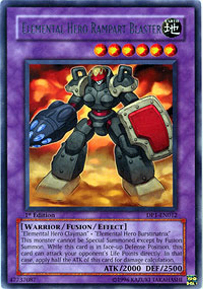 Elemental Hero Rampart Blaster - DP1-EN012 Rare 1st Edition