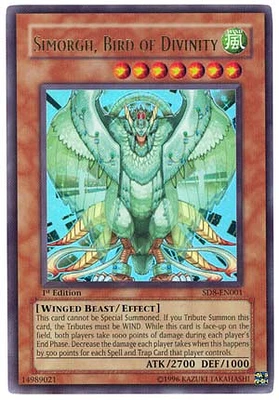 Simorgh, Bird of Divinity - SD8-EN001 Ultra Rare 1st Edition