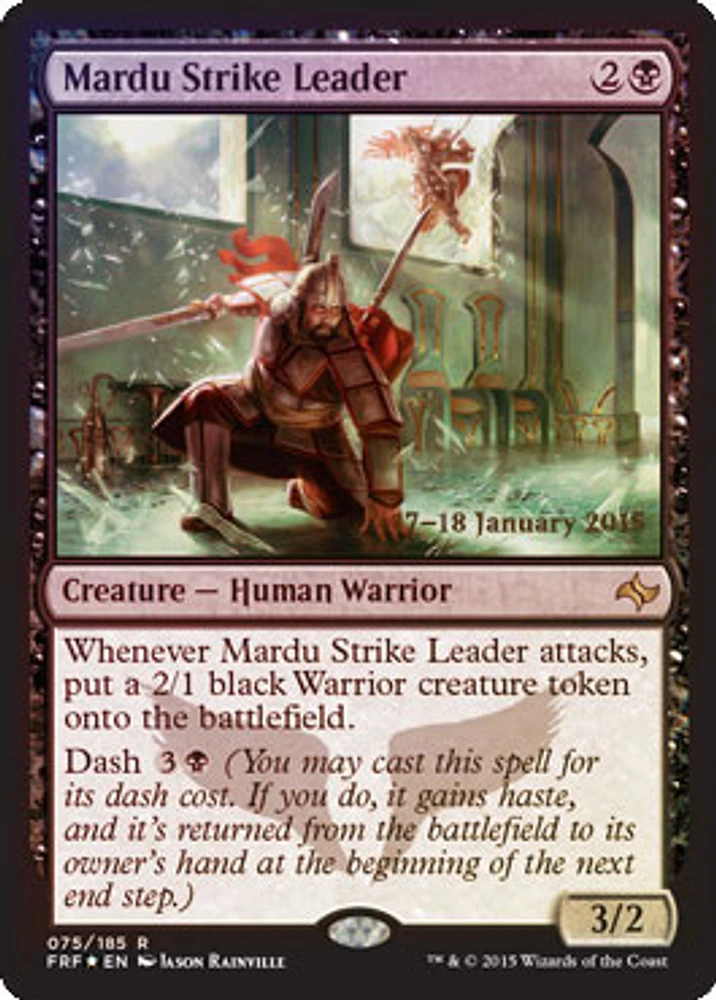 Mardu Strike Leader - Foil - Prerelease Promo