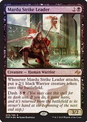 Mardu Strike Leader - Foil - Prerelease Promo