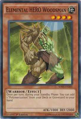 Elemental HERO Woodsman - SDHS-EN003 - Common - 1st Edition