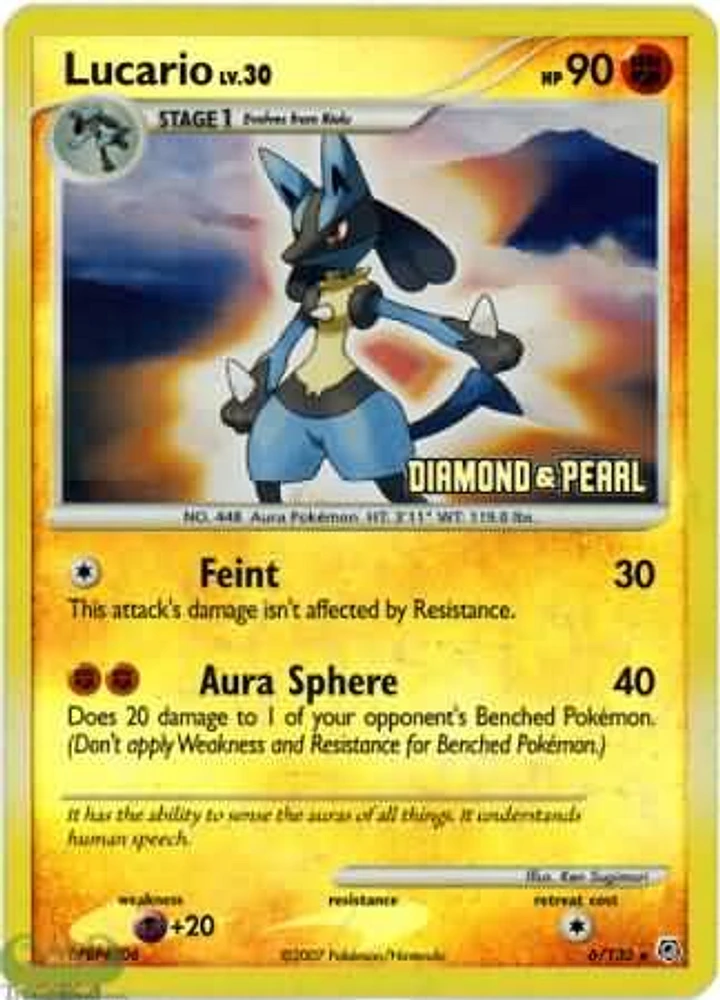 Lucario - 6/130 - Reverse Holo - BK Promo