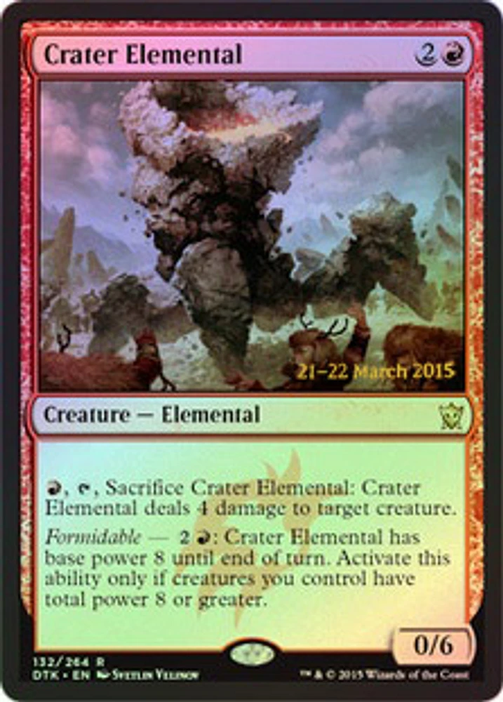 Crater Elemental - Foil - Prerelease Promo