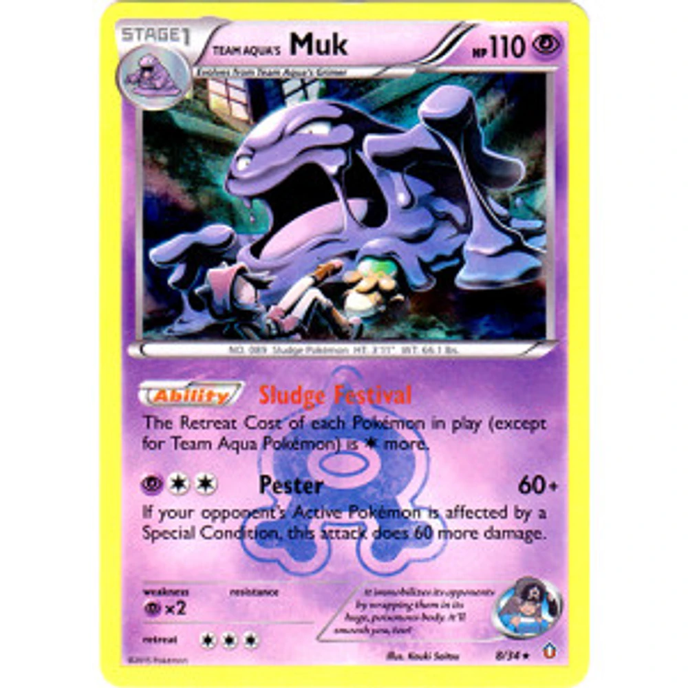 Team Aqua's Muk - 8/34 - Holo Rare