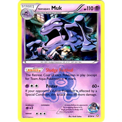 Team Aqua's Muk - 8/34 - Holo Rare