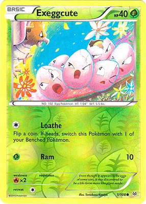 Exeggcute - 1/108 - Common - Reverse Holo